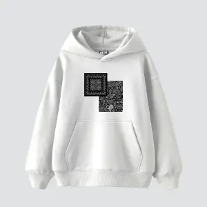 Rhythm Bandana Baskılı Oversize Unisex Beyaz