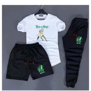 RİCK AYAKTA BASKI UNİSEX 3LÜ KOMBİN