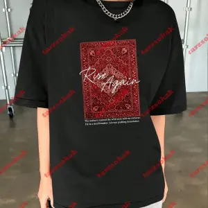 Rise Again Baskılı Oversize Unisex Beyaz