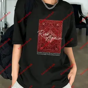 Rise Again Baskılı Oversize Unisex Beyaz