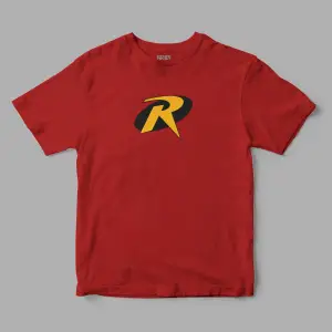 Robin Batman Gotham City Logo Baskılı Tişört