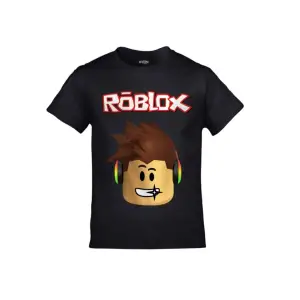 Roblox Baskılı Siyah Çocuk