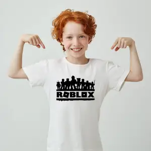 Roblox Baskılı Unisex Çocuk Tişört H17