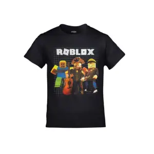 Roblox Üç Karakter Baskılı Siyah Çocuk