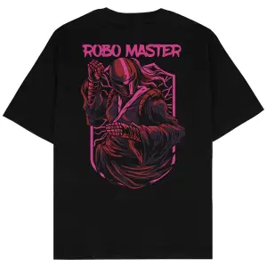 Robo Master Siyah Oversize Unisex T-shirt