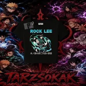 Rock Lee Naruto Anime Karakter Kadın Baby Tee Beyaz