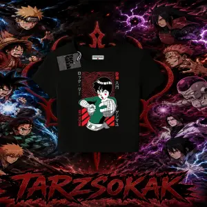 Rock Lee Naruto Anime Karakter Kadın Baby Tee Beyaz