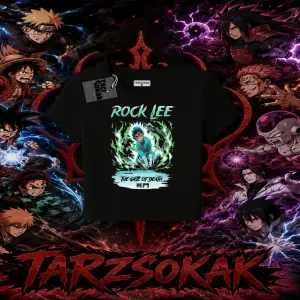 Rock Lee Naruto Anime Karakter Kadın Baby Tee Beyaz