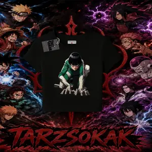 Rock Lee Naruto Anime Karakter Kadın Baby Tee Beyaz
