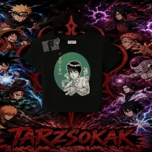 Rock Lee Naruto Anime Karakter Kadın Baby Tee Beyaz