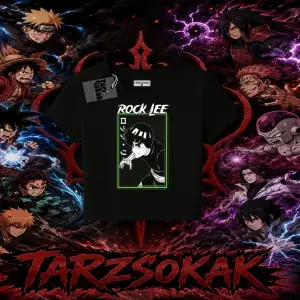 Rock Lee Naruto Anime Karakter Kadın Baby Tee Beyaz