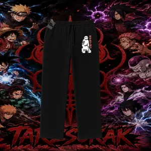 Rock Lee Naruto Anime Karakter Unisex Baggy Eşofman Altı Beyaz
