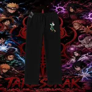 Rock Lee Naruto Anime Karakter Unisex Baggy Eşofman Altı Beyaz