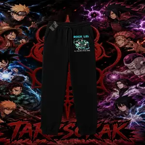 Rock Lee Naruto Anime Karakter Unisex Jogger Eşofman Altı Beyaz