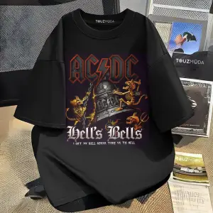 Rock Serisi AC/DC Baskılı Unisex Oversize
