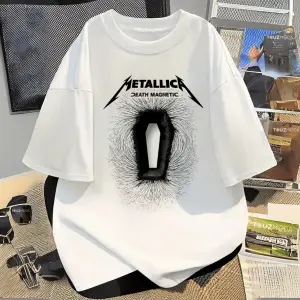 Rock Serisi Metallica Death Magnetic Baskılı Unisex Oversize