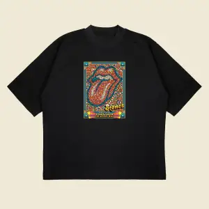 Rolling Stone Seattle Baskılı Oversize Unisex Pamuklu Nefes Alan Kalın Kumaşlı