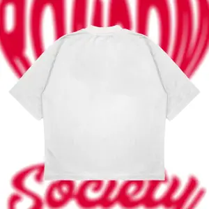 Romcom Society Baskılı Oversize Unisex Pamuklu Nefes Alan Kalın Kumaşlı