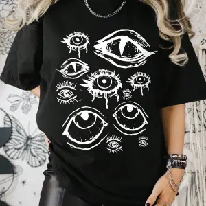 ROMWE Ağaç Desenli Düşük Omuz Tişört