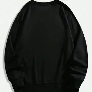 ROMWE Guys Letter & Skull Print Pullover Siyah