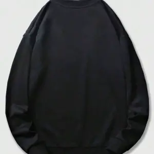 ROMWE Street Life Guys Mushroom And Slogan Graphic Sweatshirt Siyah