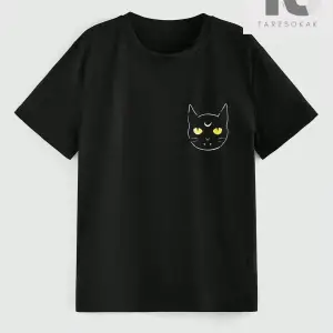 Rosie Karikatür Yazılı Baskılı Kısa Kollu Tişört