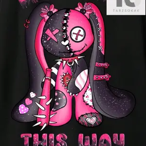 Rosie Karikatür Yazılı Baskılı Kısa Kollu Tişört