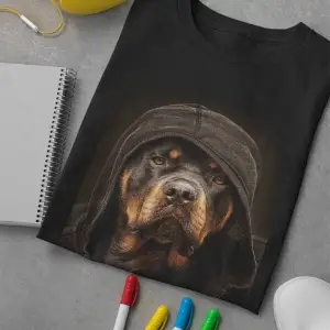 Rottweiler Köpek Baskılı Oversize