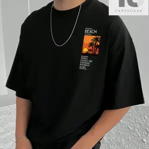 RSRT Erkek Hindistan Cevizi Ağacı ve Slogan Grafikli Tişört