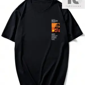 RSRT Erkek Hindistan Cevizi Ağacı ve Slogan Grafikli Tişört