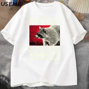 Rus Kedi Meme T-shirt Komik Grafik Baskı Kedi T Shirt Kadın Erkek Rahat Pamuklu Tişört Unisex 2838