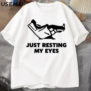 Sadece Gözlerimi Dinlendirme, Yatar, Yorgun Baba Gömleği, Komik Baba Gömleği, Komik Erkek Göm 3022