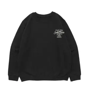 Saint Louis Baskılı Siyah Oversize Unisex