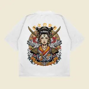 Samuraigirl Baskılı Oversize Unisex Pamuklu Nefes Alan Kalın Kumaşlı