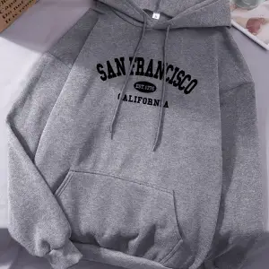 Sanfrancisco Est.1776 Kaliforniya Mektup Baskı Kadın Kapüşonlular Hip Hop Gevşek Hoody Kapşon