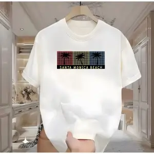 Santa Baskılı Beyaz