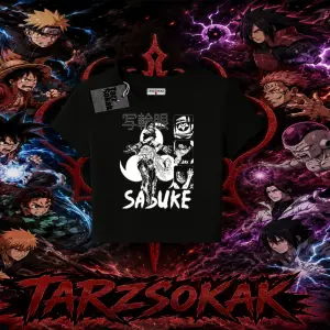 Sasuke uchiha Naruto Anime Karakter Kadın Baby Tee Beyaz