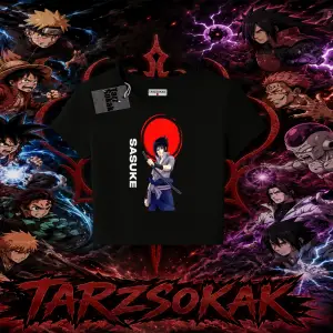 Sasuke uchiha Naruto Anime Karakter Kadın Baby Tee Beyaz