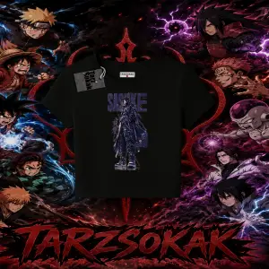 Sasuke uchiha Naruto Anime Karakter Kadın Baby Tee Beyaz
