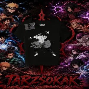 Sasuke uchiha Naruto Anime Karakter Kadın Baby Tee Beyaz