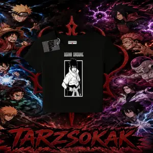 Sasuke uchiha Naruto Anime Karakter Kadın Baby Tee Beyaz