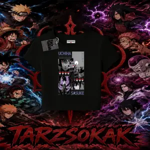 Sasuke uchiha Naruto Anime Karakter Kadın Baby Tee Beyaz