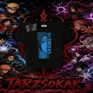 Sasuke uchiha Naruto Anime Karakter Kadın Baby Tee Beyaz
