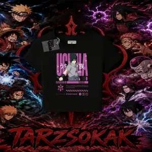 Sasuke uchiha Naruto Anime Karakter Kadın Baby Tee Beyaz