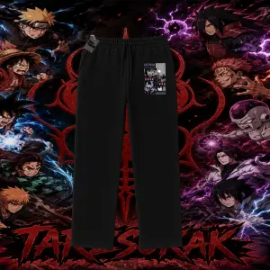 Sasuke uchiha Naruto Anime Karakter Unisex Baggy Eşofman Altı Beyaz