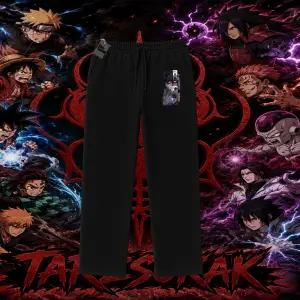 Sasuke uchiha Naruto Anime Karakter Unisex Baggy Eşofman Altı Beyaz