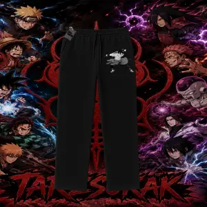Sasuke uchiha Naruto Anime Karakter Unisex Baggy Eşofman Altı Beyaz