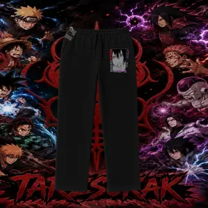 Sasuke uchiha Naruto Anime Karakter Unisex Baggy Eşofman Altı Beyaz