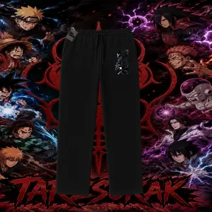 Sasuke uchiha Naruto Anime Karakter Unisex Baggy Eşofman Altı Beyaz