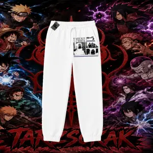 Sasuke uchiha Naruto Anime Karakter Unisex Jogger Eşofman Altı Beyaz